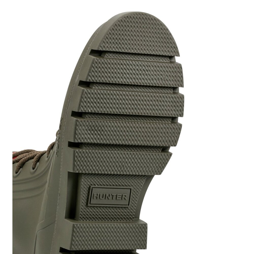 New Hunter Women's Diana Waterproof Green Lace Up Rain Boots Sz 9 shoe $160 msrp - Picture 5 of 6